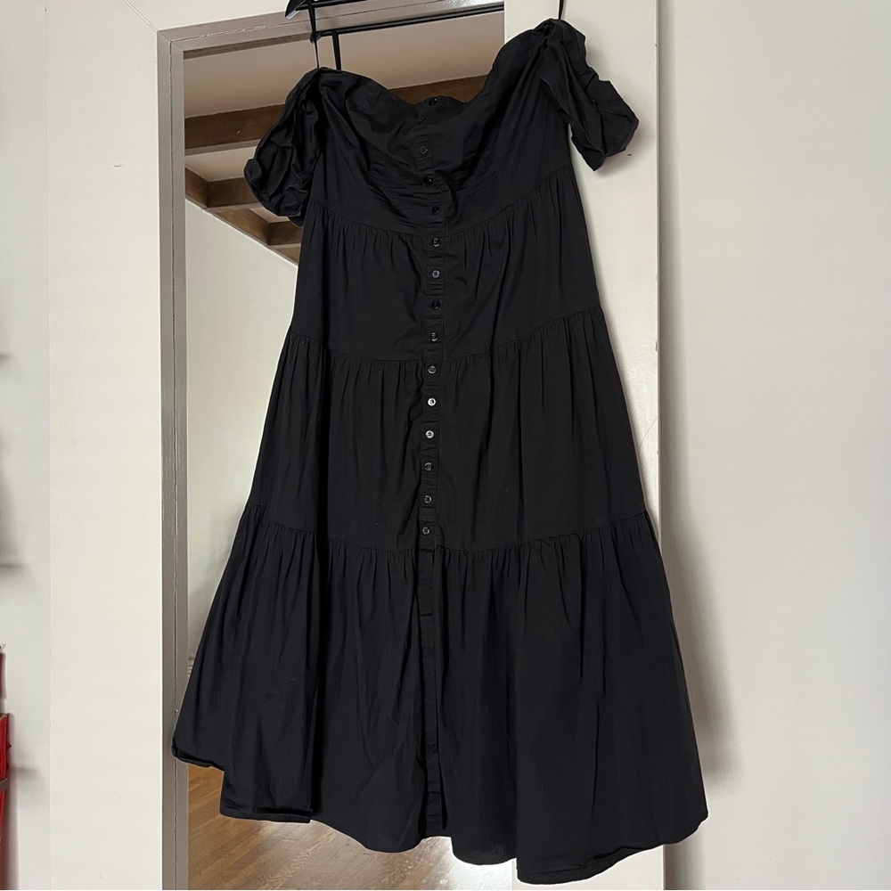 STAUD Elio Dress - Black, Women’s size 10 (Large)